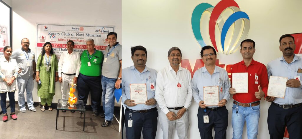 Mitsu Chem Plast Ltd and Rotary Club of Navi Mumbai Join Hands for a Life – Saving Cause